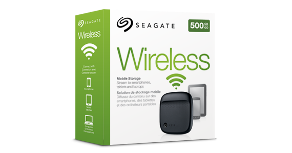 Seagate Wireless Mobile Portable Hard Drive Storage 500GB